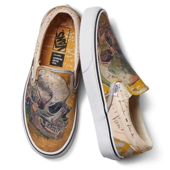 Vans Shoes - NIB Vans Vincent Van Gogh Skull Classic Slip-Ons